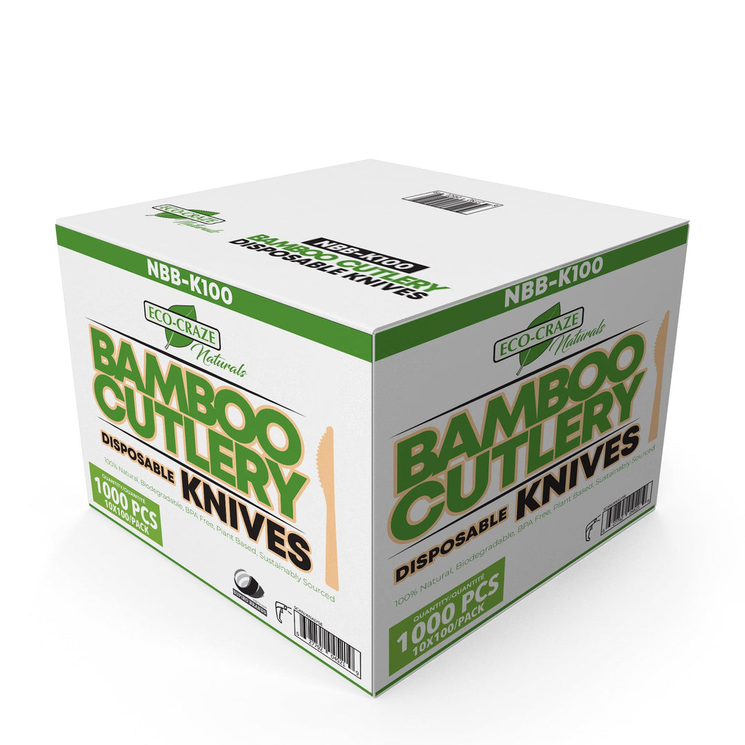 Eco-Craze - Bamboo Knives - Disposable - NBB-K100