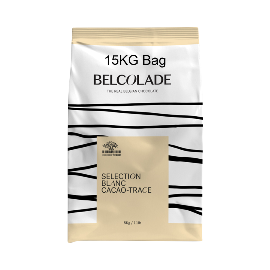 Belcolade Blanc Selection 28% White Couverture Chocolate Discs - Canadian Distribution