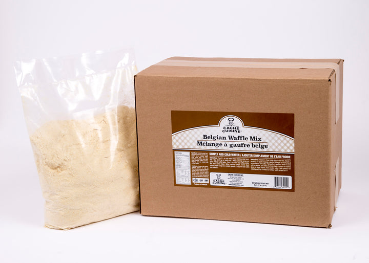 All-In-One Premium Belgian Waffle Mix - Case of 6 x 5 Lb. - Simply Add Water - Vegan - Product of Canada