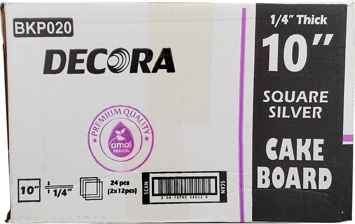 Decora - Plateau à gâteau - Carré - 10x10x1/4