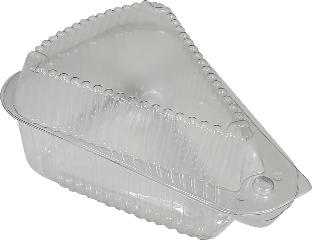 Récipient pour parts de tarte - Taille moyenne - Transparent avec charnière - 03210