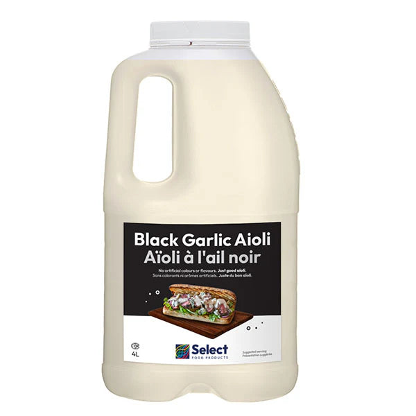 Black Garlic Aioli Sauce - 2 x 4 LT - Foodservice Products By Select Canada