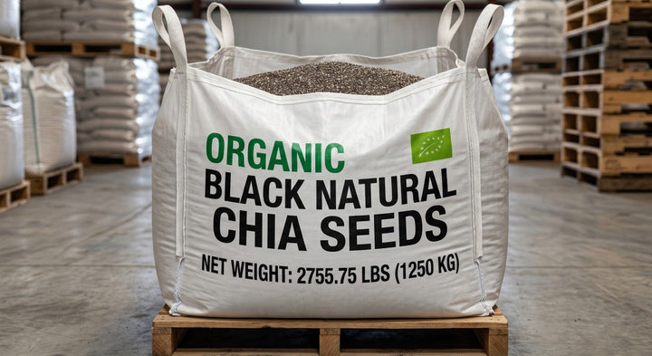 Black Organic Chia Seeds - Tote - 2755.75 LBS - Canadian Distribution