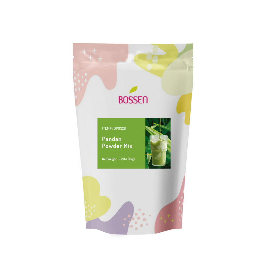 BOSSEN Pandan Powder Mix packaging on a white background