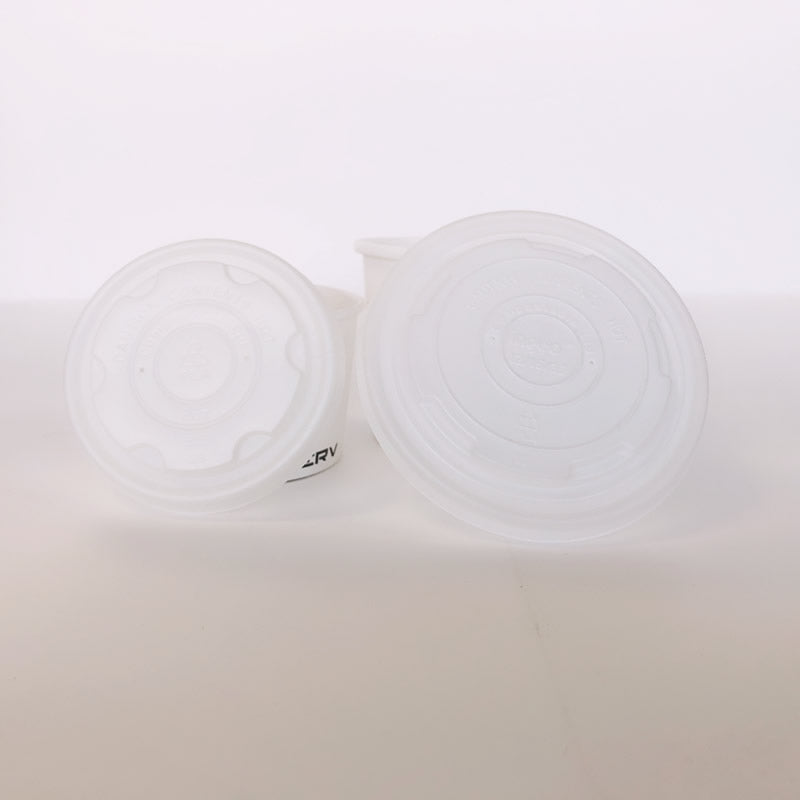 12-32 oz. Large Soup Cup Lid PLA 500cs BPI - Disposable Take Away Food Packaging - Canadian Distribution