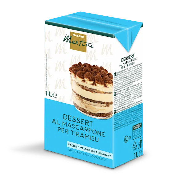 Mascarpone Ready Base for Tiramisu - 1L brik - Case of 12 - Canadian Distributor