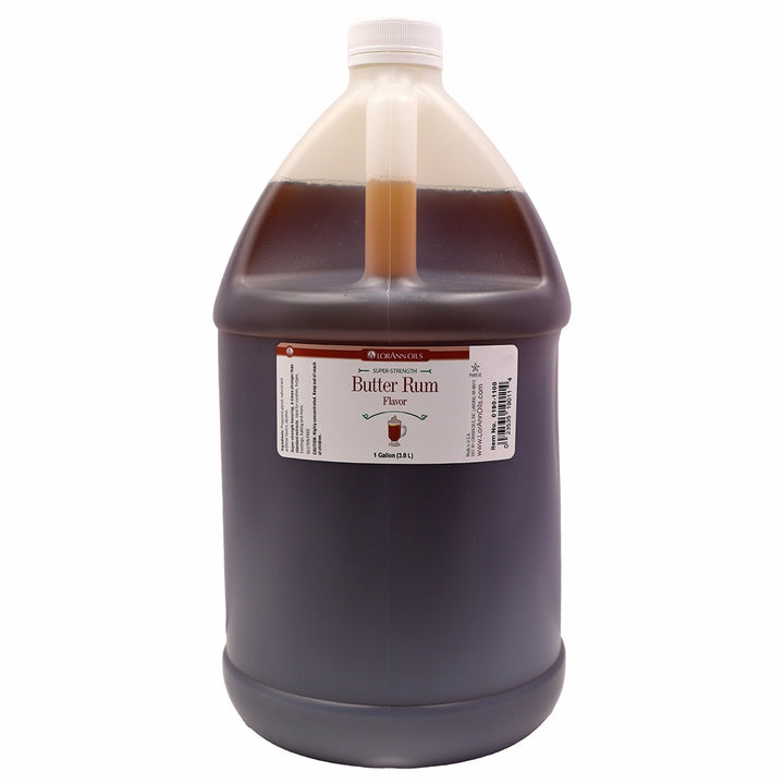 1 gallon of butter rum flavor on a white background - fun foods canada