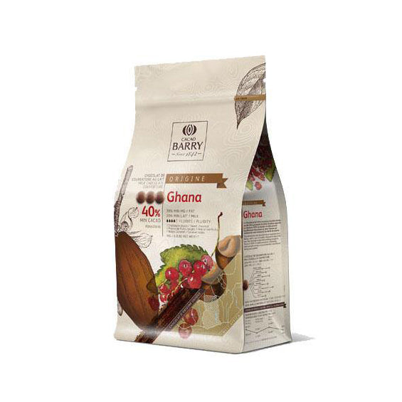 CACAO BARRY Ghana "Origine Rare" 40% – Milk Chocolate Couverture (1kg)