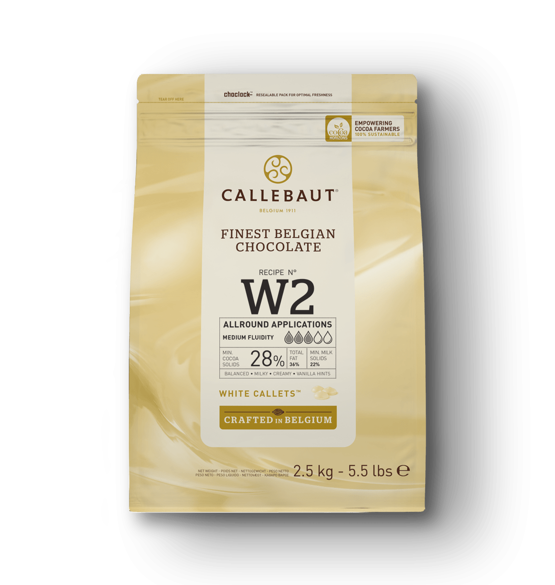 CALLEBAUT - White Chocolate Callets - Couvertures - W2 - 2.5kg bag - C ...