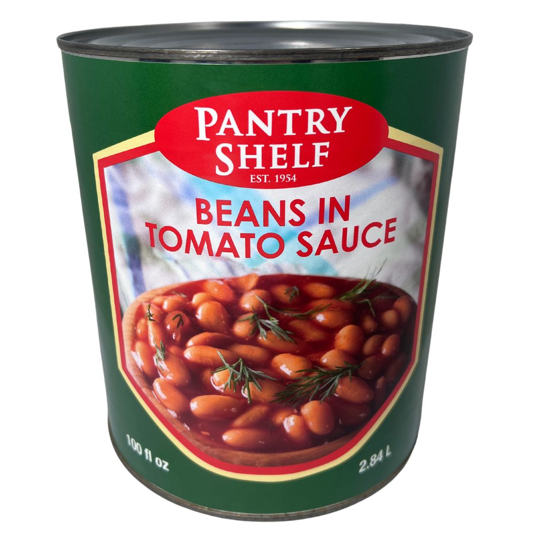 Pantry shelf - Beans in Tomato Sauce