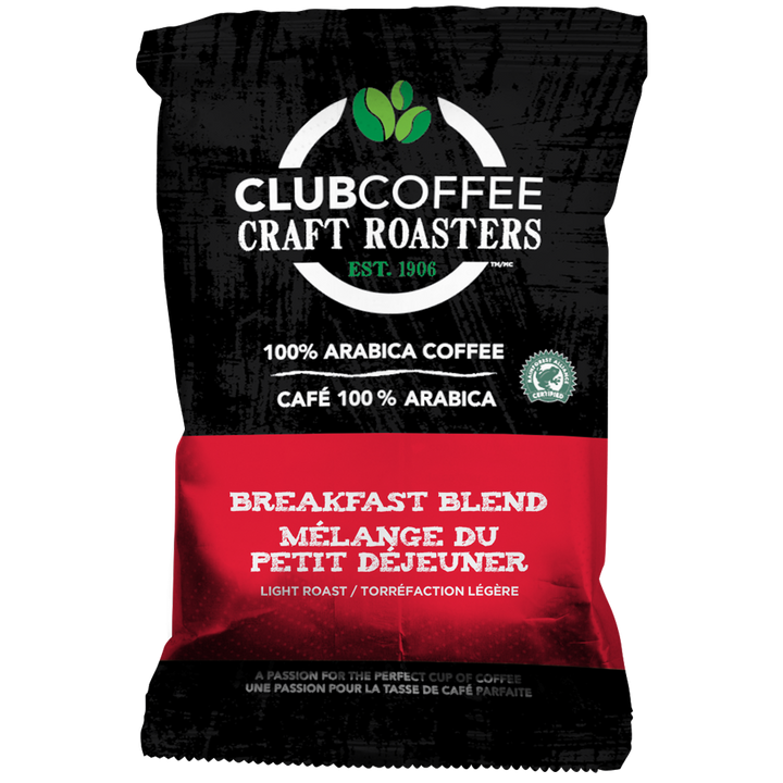 Club Coffee Craft Roasters | Breakfast Blend | Fractional Packaging - Case of 64 x 2 oz Packets