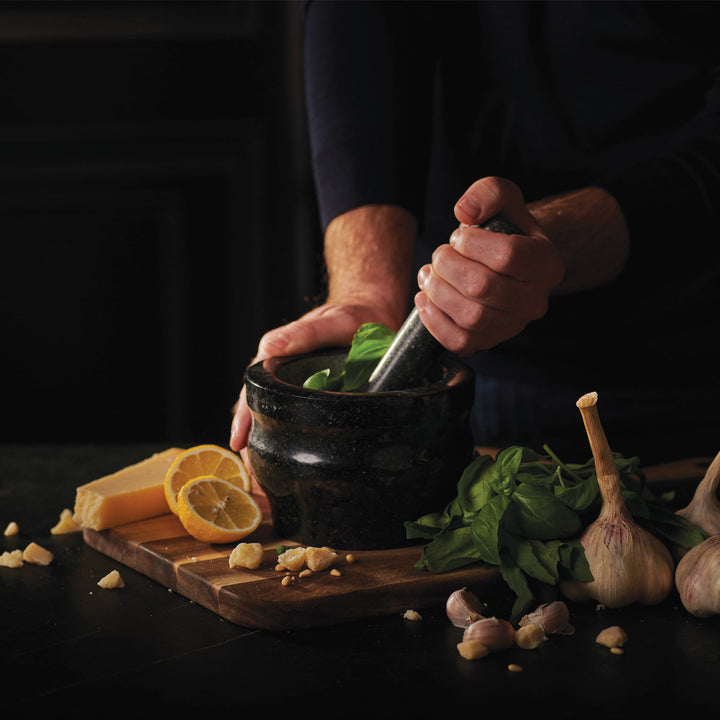 COLE & MASON Worcester Black Granite Mortar & Pestle, 5.5" — Spice & Herb Grinder - Canadian Distribution - Ships Free Within Canada on Orders Above CAD $199