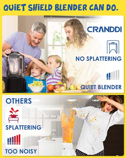 CRANDDI Commercial Quiet Blender K90 Black