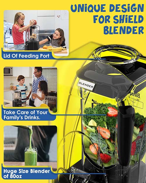 CRANDDI Commercial Quiet Blender K90 Black