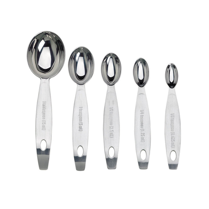 Ensemble de cuillères à mesurer ovales CUISIPRO, acier inoxydable, 5 pièces - Distribution canadienne - Livraison gratuite au Canada pour les commandes de plus de 199 CAD