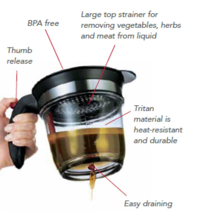 CUISIPRO Gravy & Fat Separator, Tritan, 1 L (4 Cup) - Canadian Distribution - Ships Free Within Canada on Orders Above CAD $199