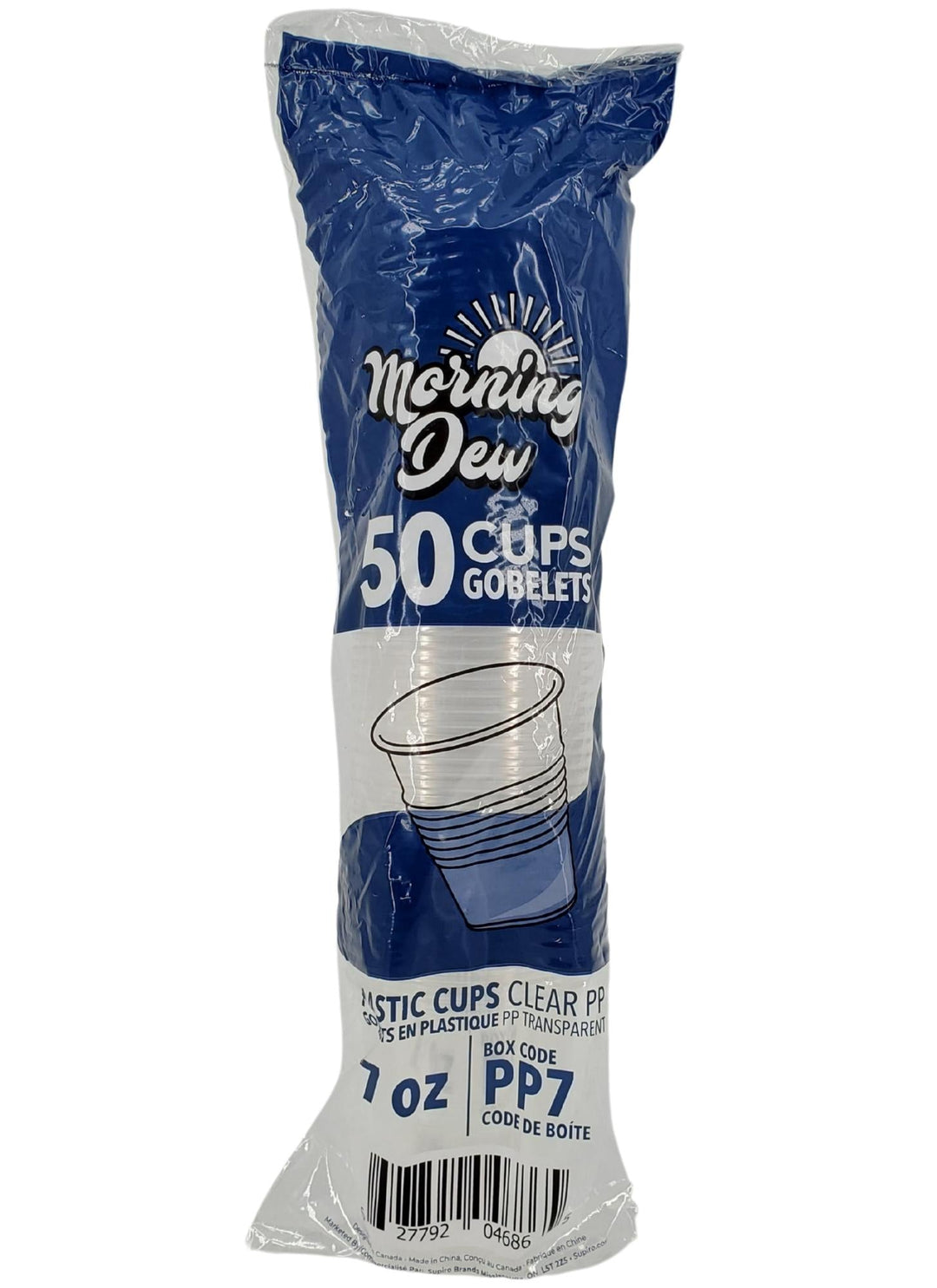 Morning Dew - 7oz Translucent Cups - Plastic - 20 x 50 count