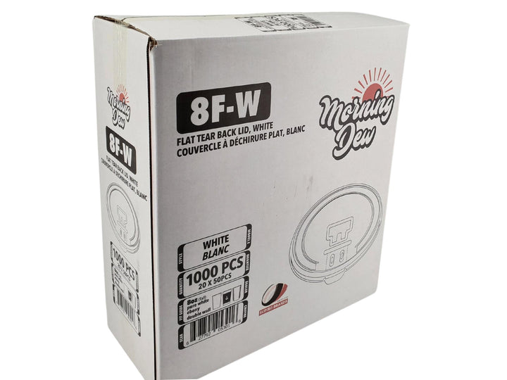 Morning Dew - 8 oz Flat Tear Back Lids - 20 x 50 count