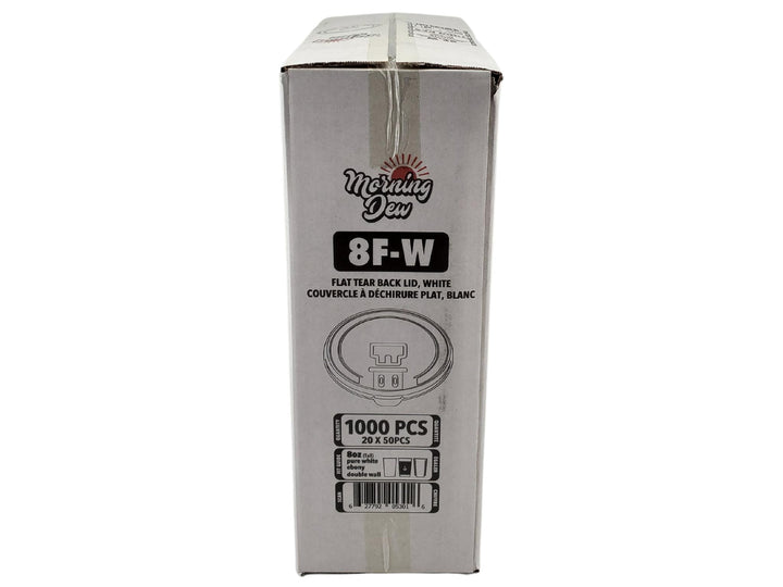 Morning Dew - 8 oz Flat Tear Back Lids - 20 x 50 count
