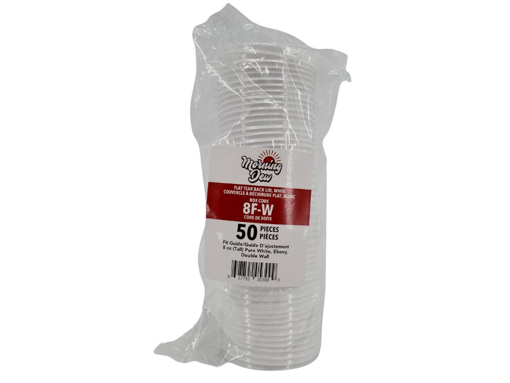 Morning Dew - 8 oz Flat Tear Back Lids - 20 x 50 count