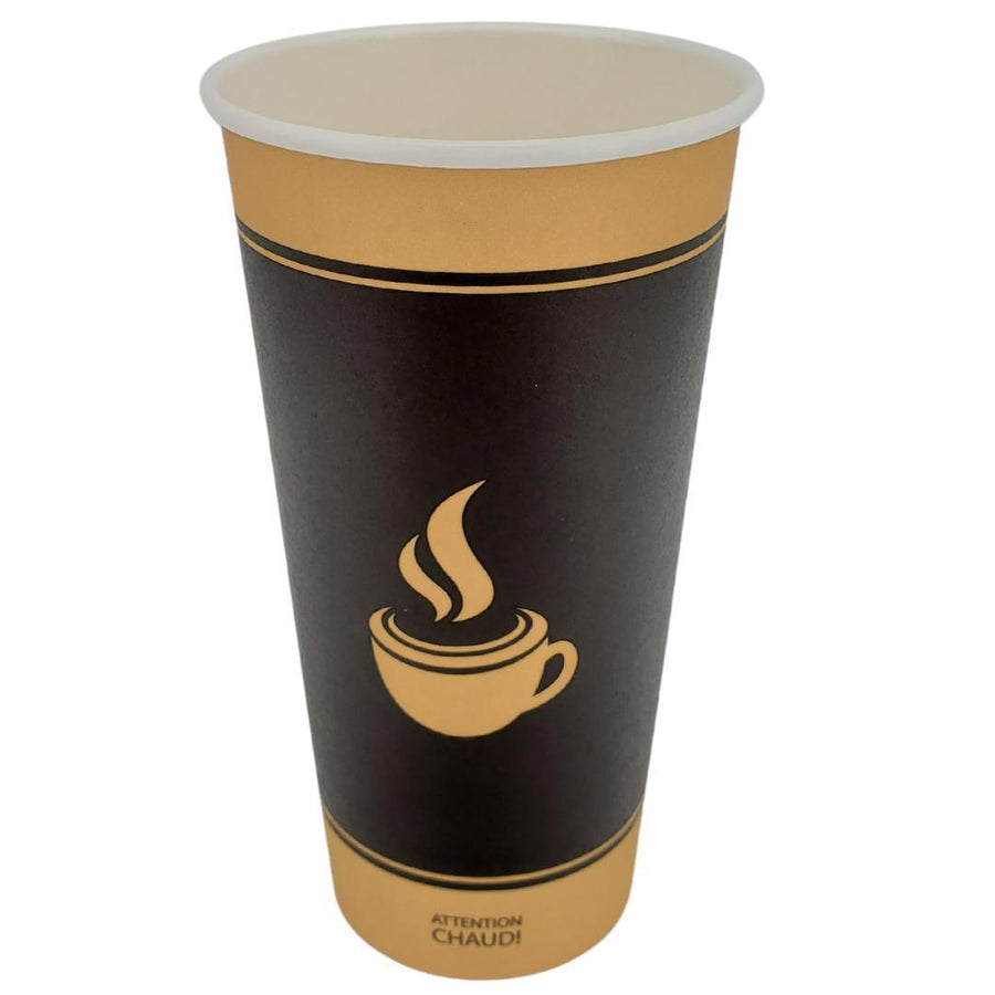 Morning Dew - 20 oz Hot Paper Cups - Ebony Print - 20 x 25 count