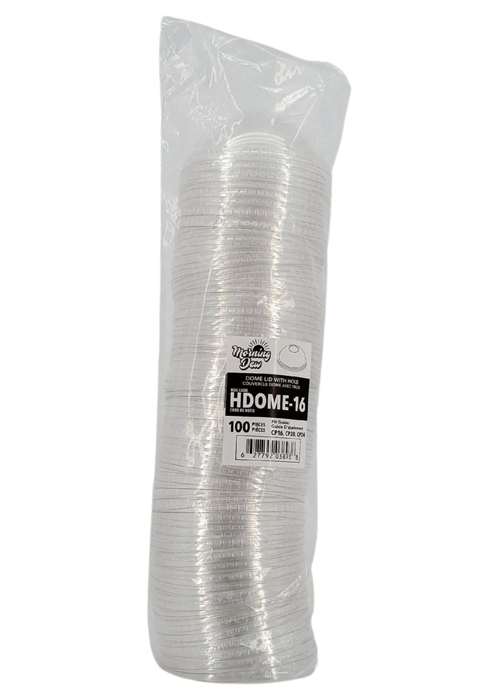 Morning Dew - Dome Lid with Hole - 16-24oz Cup - 98mm - 10 x 100 count