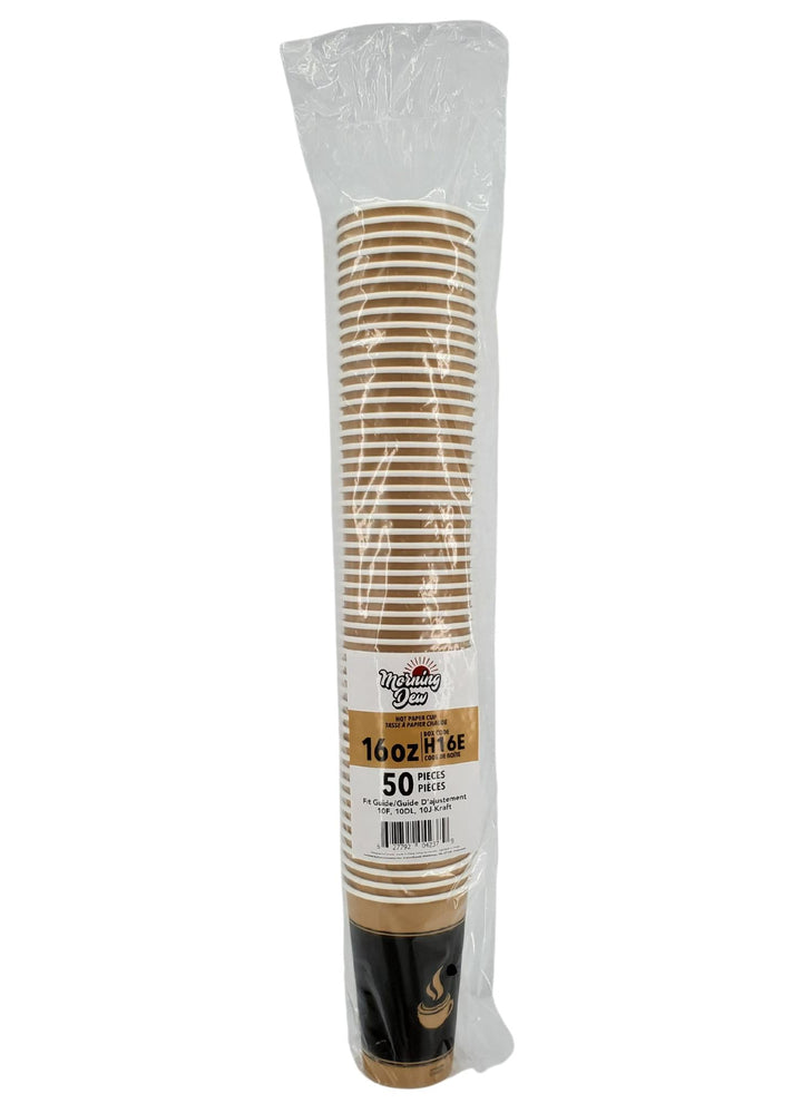 Morning Dew - 16 oz Hot Paper Cup - Ebony Print - 20 x 50 count
