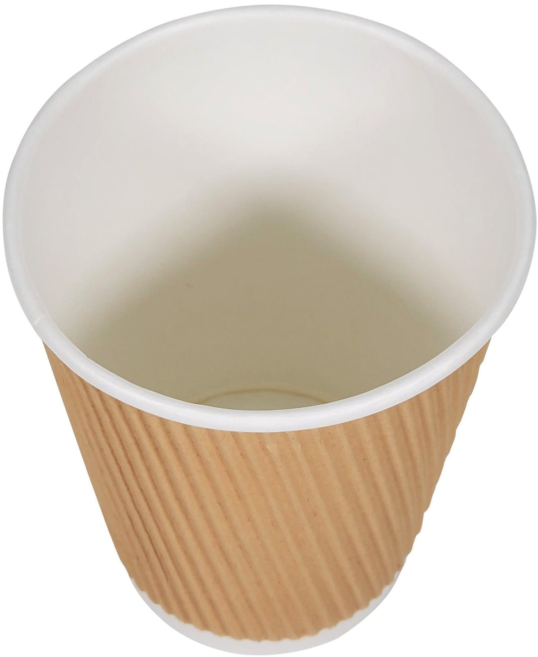 Morning Dew - 12 oz Tall Hot Paper Cup - Ripple - Kraft - 20 x 25 count
