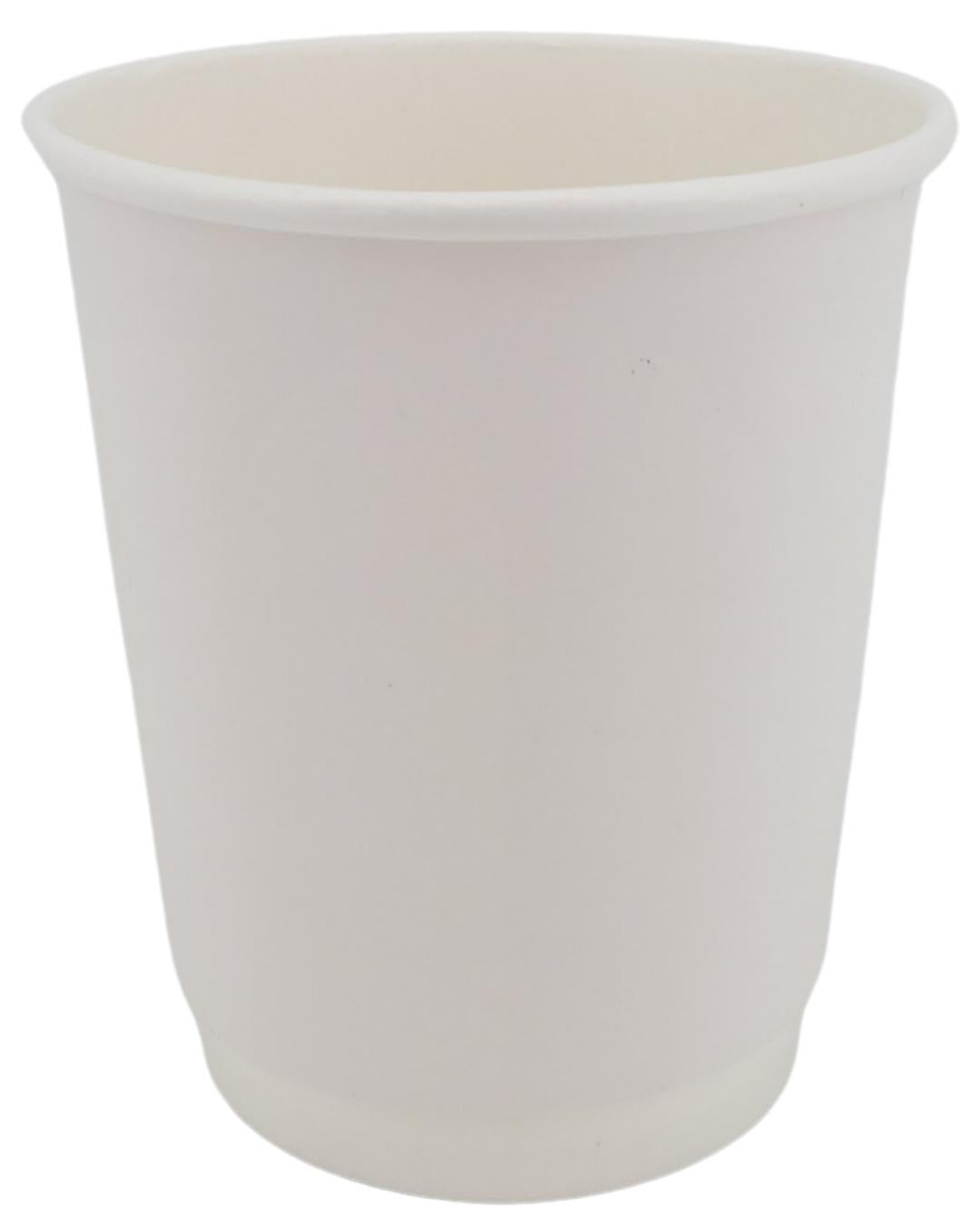 Morning Dew - 10 oz Squat Hot Paper Cup - Double Wall - White - 20 x 25 count