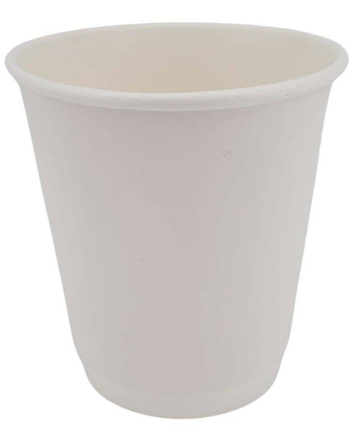 Morning Dew - 10 oz Squat Hot Paper Cup - Double Wall - White - 20 x 25 count