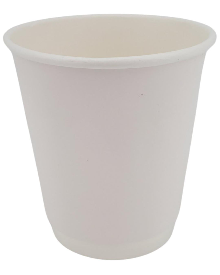 Morning Dew - 10 oz Squat Hot Paper Cup - Double Wall - White - 20 x 25 count