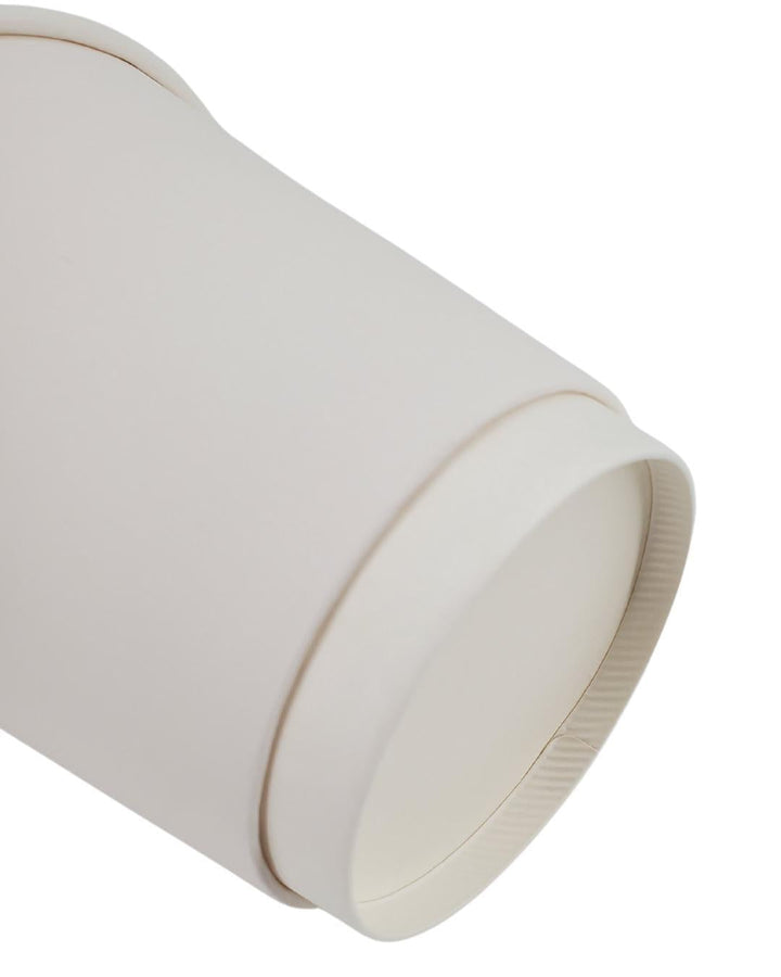 Morning Dew - 10 oz Squat Hot Paper Cup - Double Wall - White - 20 x 25 count