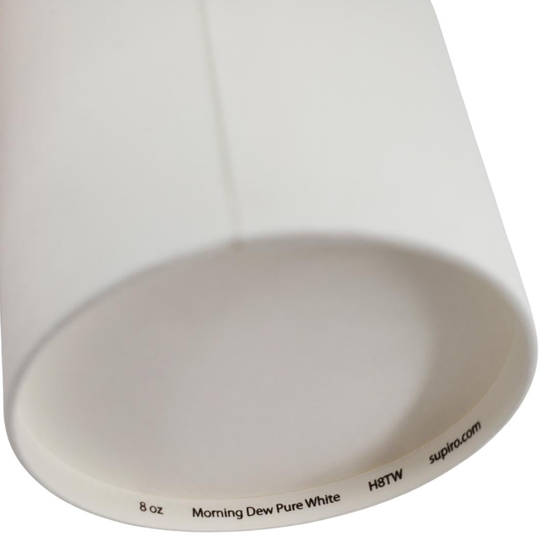 Morning Dew - 8oz Hot Paper Cups - White - 20 x 50 count