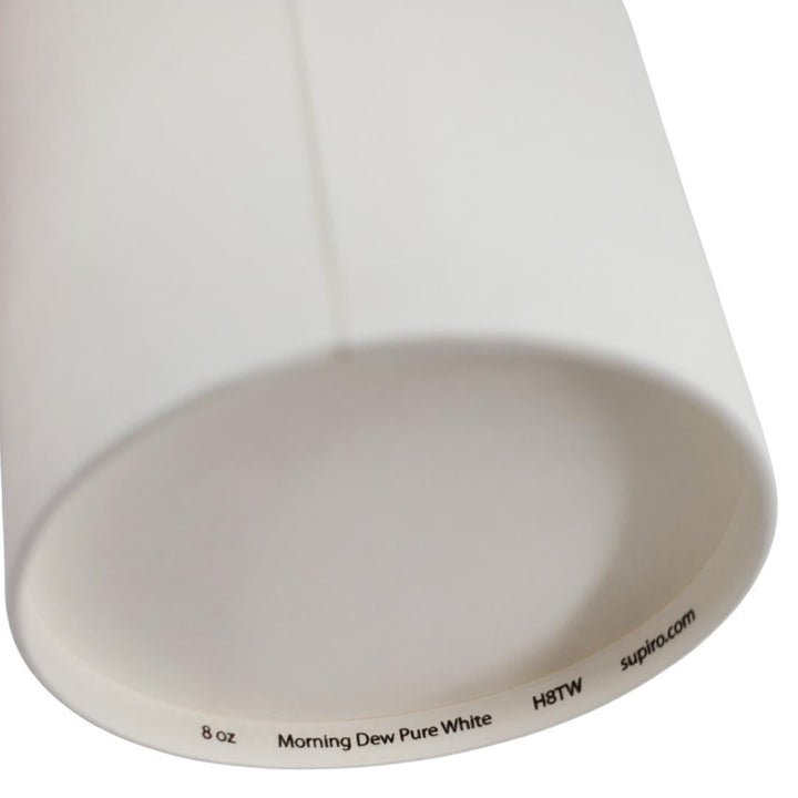 Morning Dew - 8oz Hot Paper Cups - White - 20 x 50 count
