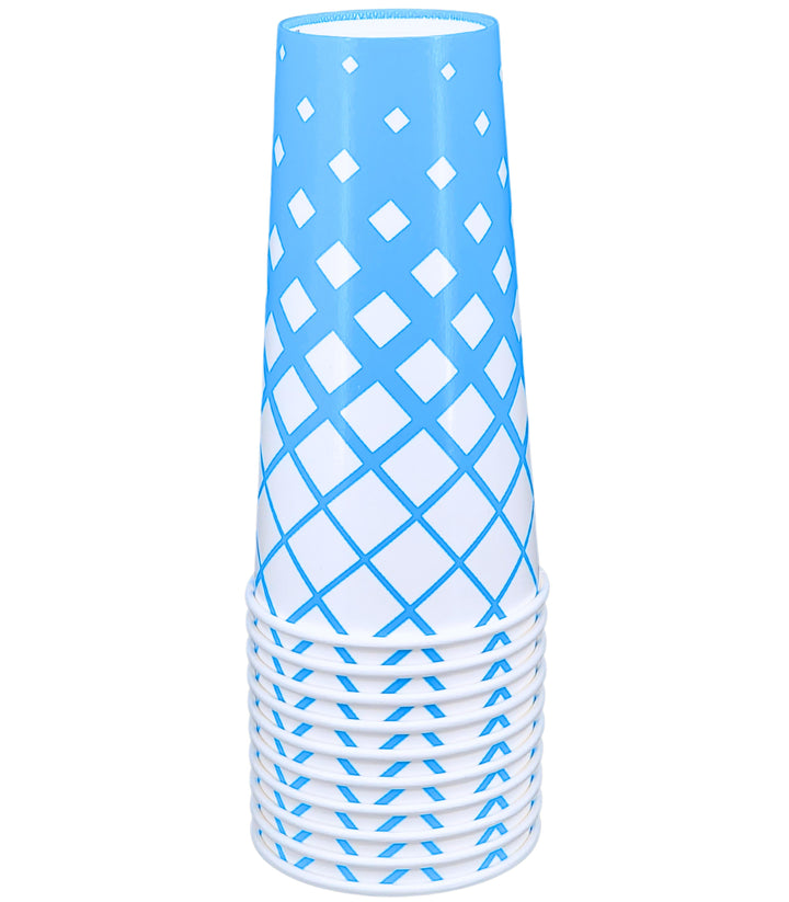 Morning Dew - 22oz Cold Paper Cups - Ice Blue Print - 20 x 25 count