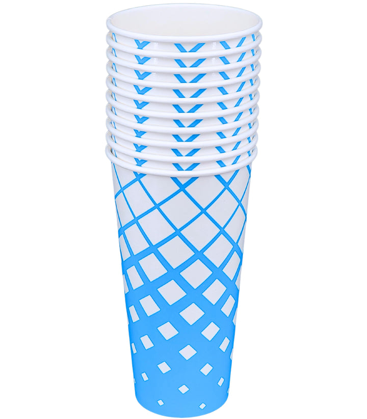 Morning Dew - 22oz Cold Paper Cups - Ice Blue Print - 20 x 25 count