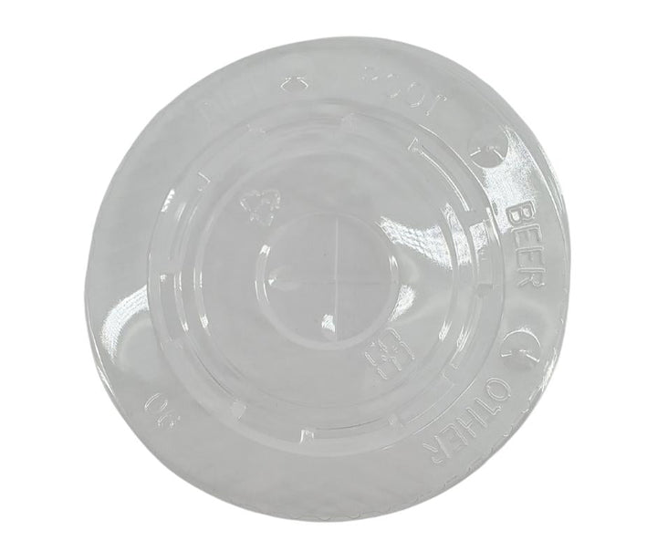 Morning Dew - X Straw Flat PET Lid for 16,22oz Cold Paper Cups - 10 x 100 count