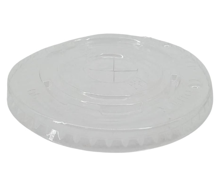Morning Dew - X Straw Flat PET Lid for 16,22oz Cold Paper Cups - 10 x 100 count