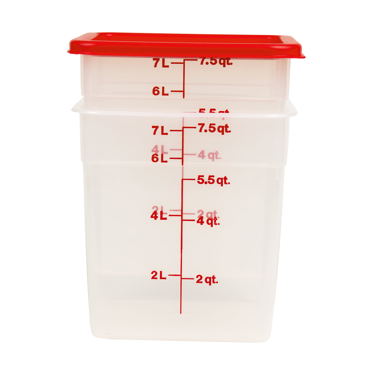 Cambro CamSquare Translucent Containers and Lids - 2 x 7.5 L - Restaur ...