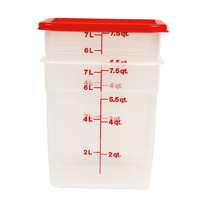 Cambro CamSquare Translucent Containers and Lids 2 x 7.5 L - Restaurant Equipment and Smallwares - Canadian Distribution