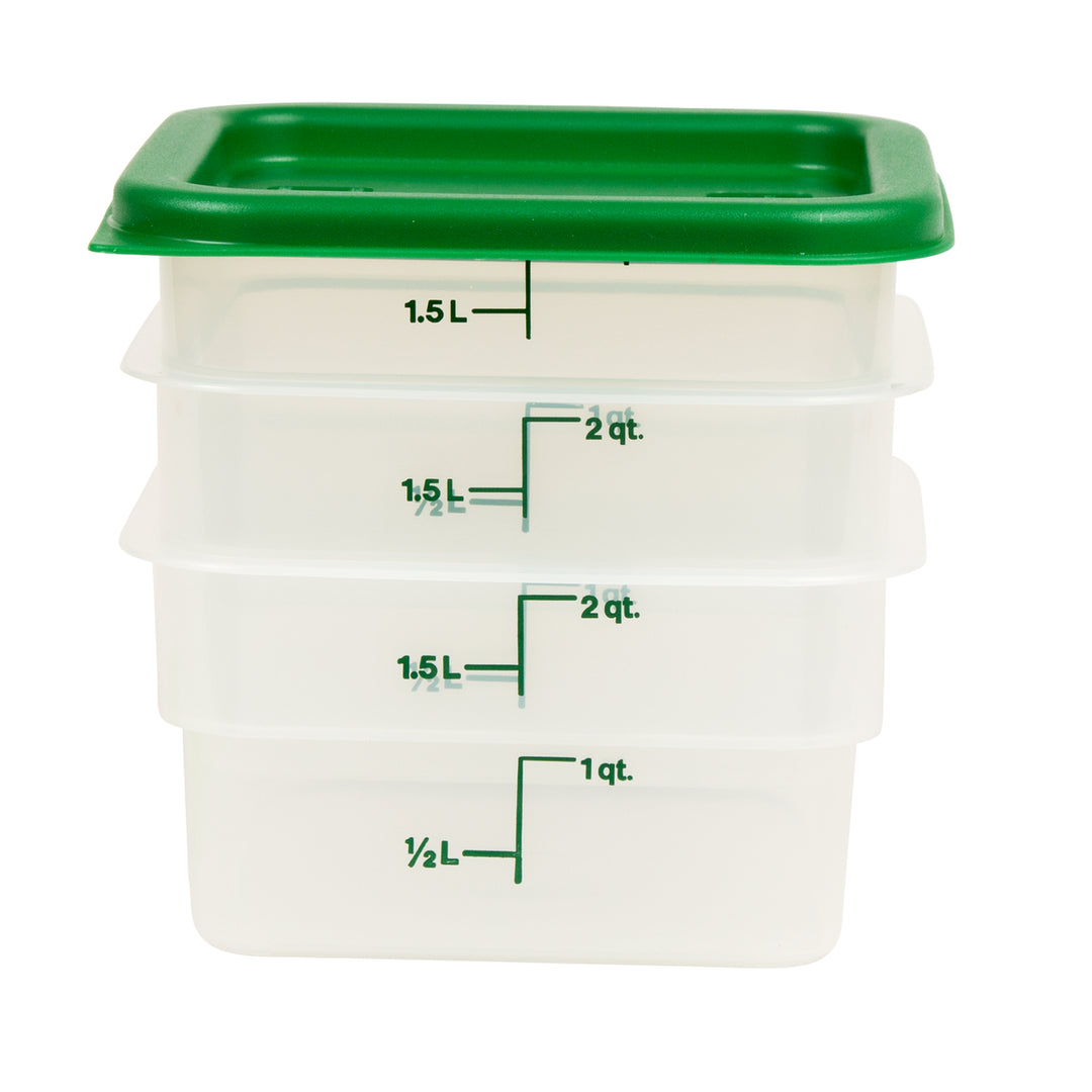 Cambro CamSquare 3 x 3.79 L Translucent Containers and Lids - Restaurant Equipment and Smallwares - Canadian Distribution