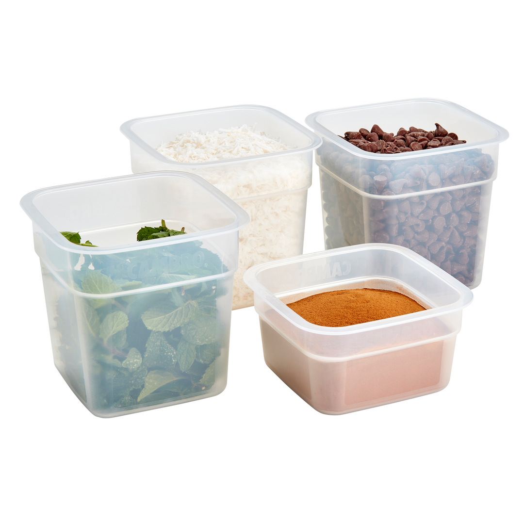 Cambro Translucent - BPA Free - NSF Certified - Food Storage Containers with Covers - Total 16 Pieces &nbsp;- Restaurant Equipment and Smallwares - Canadian Distribution