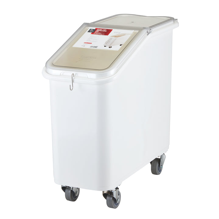 Cambro White Slant Top 21 Gal Ingredient Bin with Clear Cover - IBS20148 - Ships Free Within Canada - Restaurant Equipment and Smallwares - Canadian Distribution