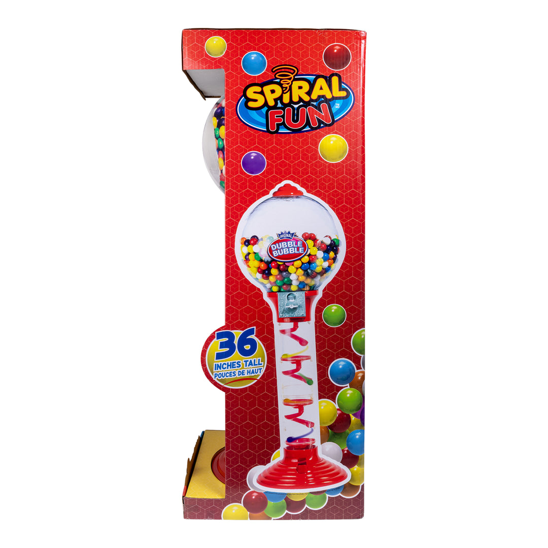 Spiral Fun bubble machine toy with colorful bubbles in packaging on a white background