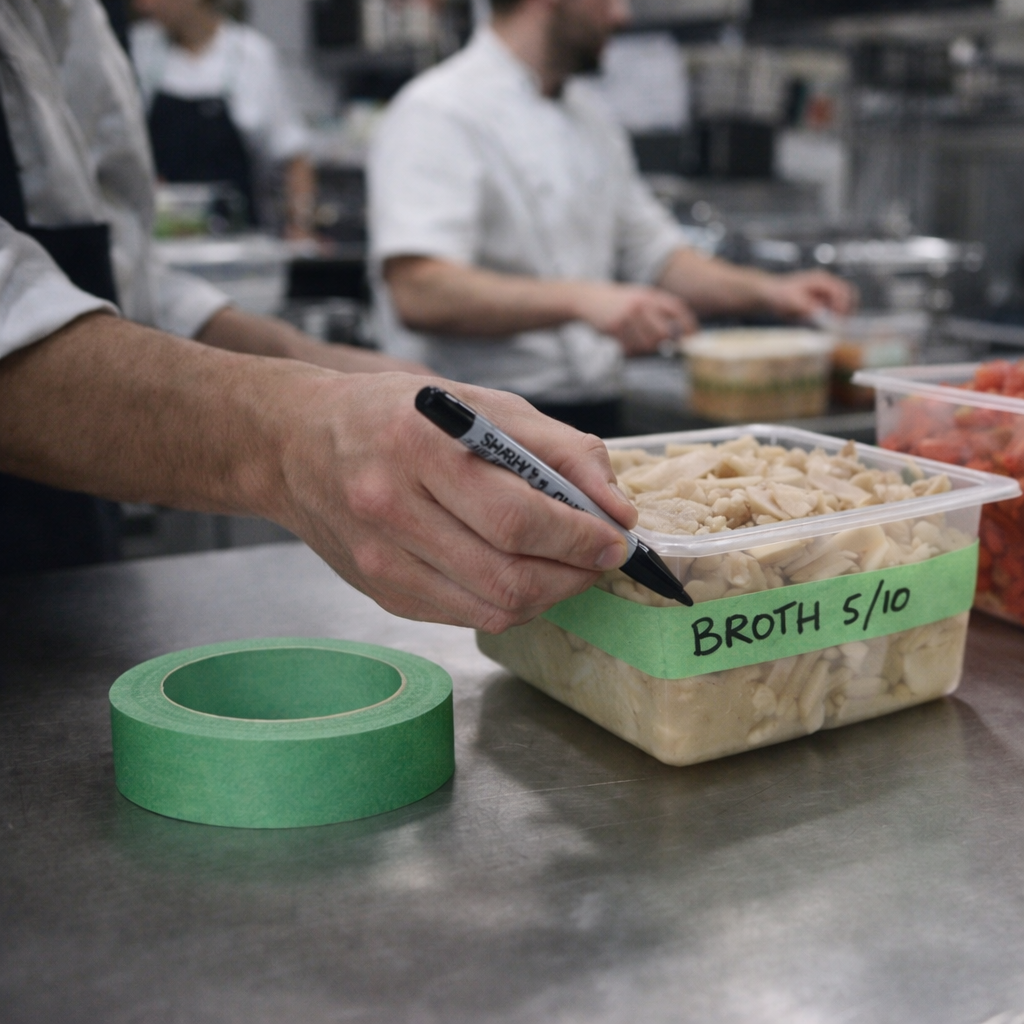 Chef's Tape for Labelling (Painter’s Masking Tape) – Industry Standard Green 24mm x 55m - Canadian Distribution - Ships Free Within Canada on Orders Above CAD $199
