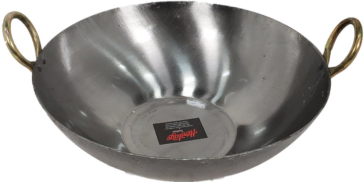 XC - Iron Wok (Kadai) - Flat #16 (42cm)