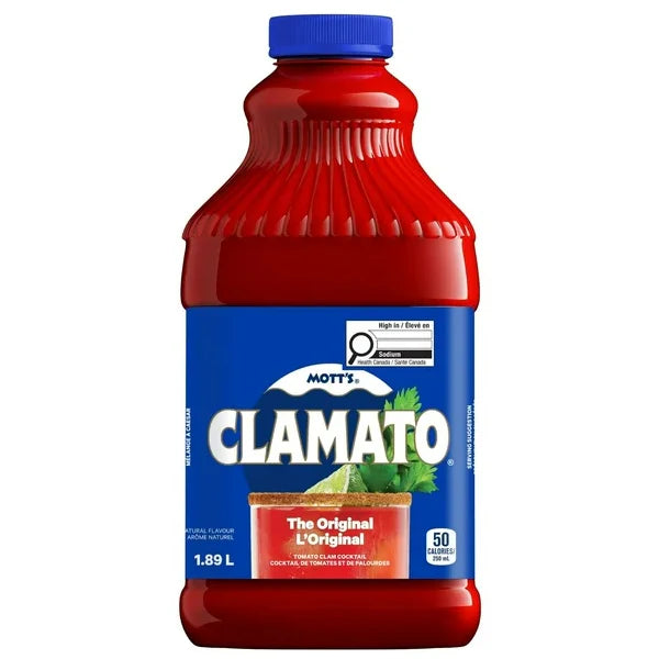 Clamato de MOTT'S - Original - 8 bouteilles de 1,89 L - Distribution canadienne