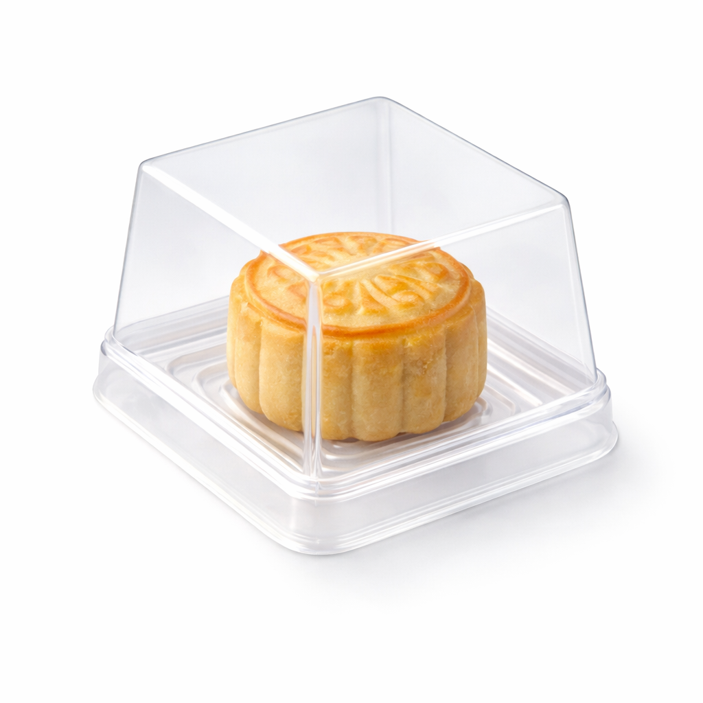 Clear Square Mini Dessert Container with Deep Lid – For Confections & Pastries - Canadian Distribution - Ships Free Within Canada on Orders Above CAD $199
