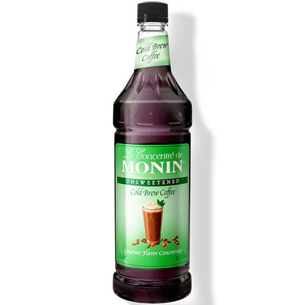 Canadian Distributor Monin Cold Brew Coffee - Unsweetened Cold Brew Coffee 7:1 Concentrate - 4 x 1 Liter/Case - Canadian Distribution