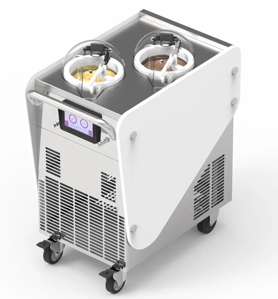 Commercial Gelato Ice Cream Maker, Battery Powered, DC Cart - Mobile Cart Model - Make & Display Gelato, Ice Cream, & Sorbets - Top Churn Canada